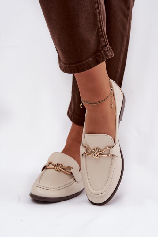 Women's Loafers with Decorative Detail Light Beige Rosynne