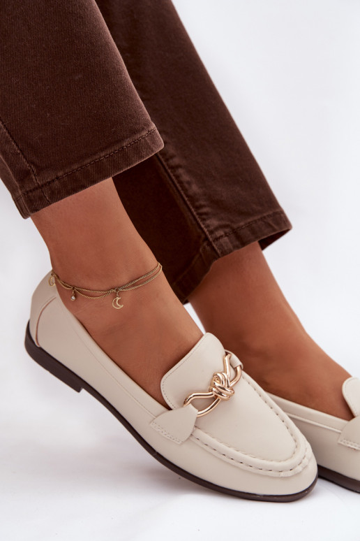 Women's Loafers with Decorative Detail Light Beige Rosynne