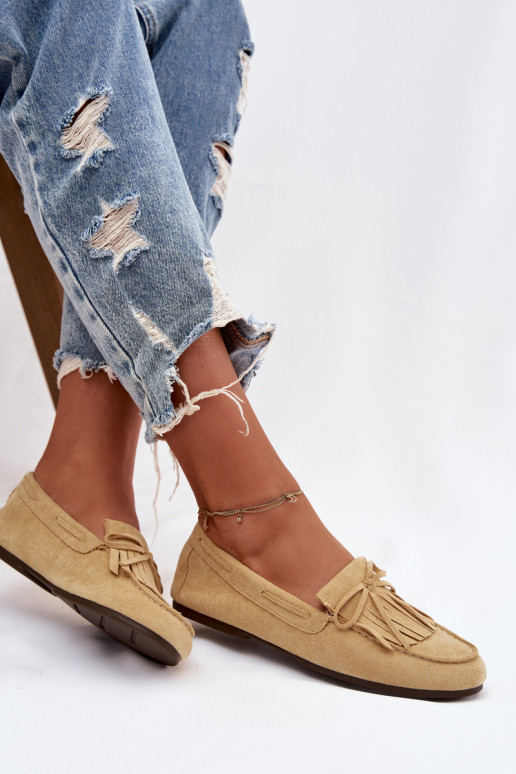 Women's Moccasins With Fringes Yellow Janelisse