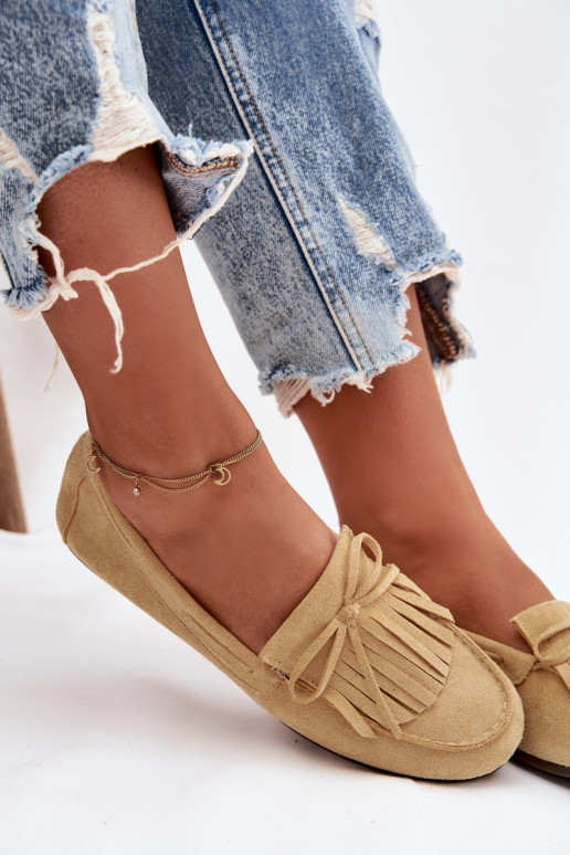 Women's Moccasins With Fringes Yellow Janelisse