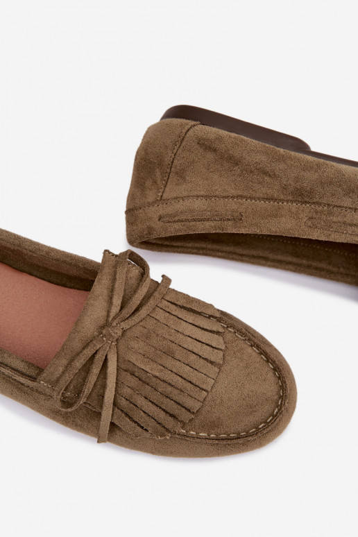 Women's Loafers with Fringes Green Janelisse