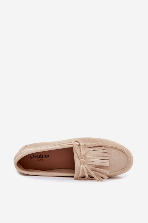 Women's Loafers with Fringes Light Beige Janelisse