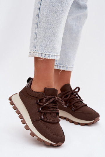 Riadella Chocolate Platform Sneakers Sports Shoes