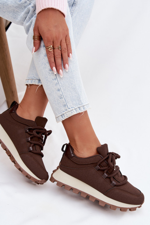 Riadella Chocolate Platform Sneakers Sports Shoes
