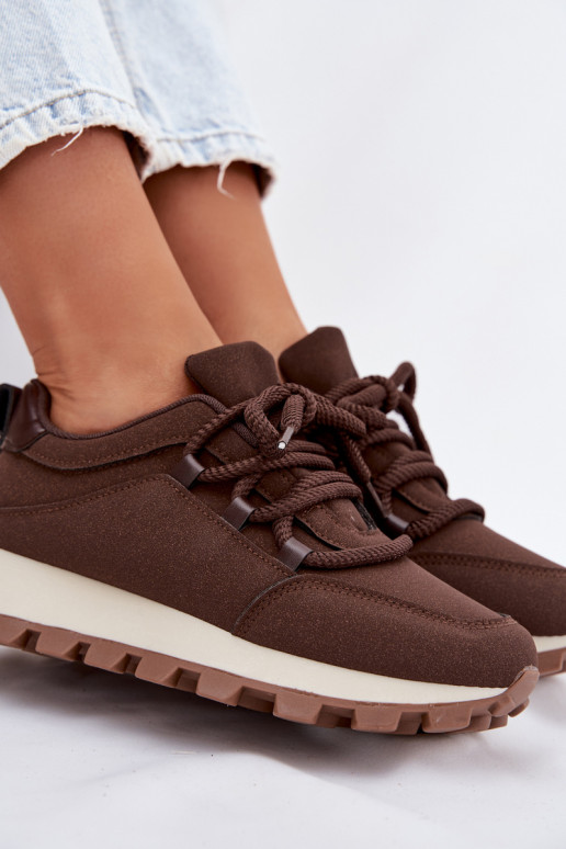 Riadella Chocolate Platform Sneakers Sports Shoes