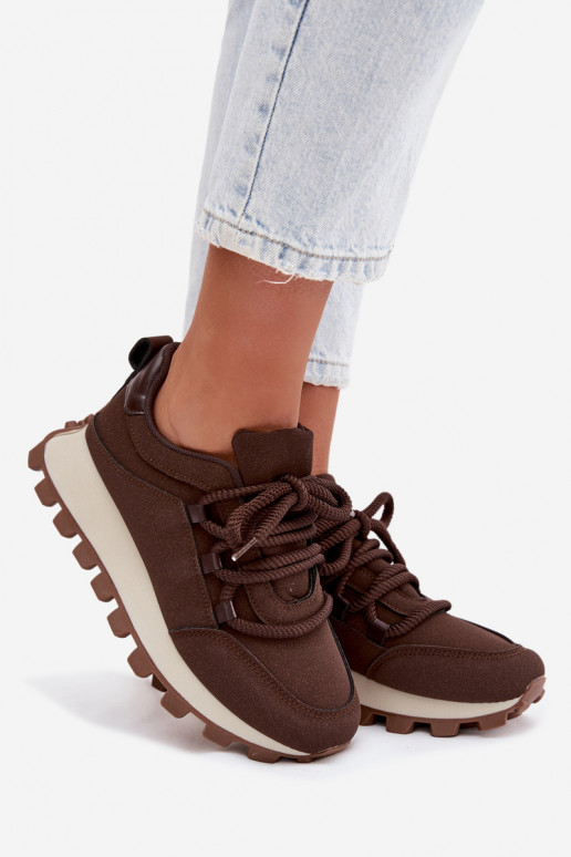 Riadella Chocolate Platform Sneakers Sports Shoes