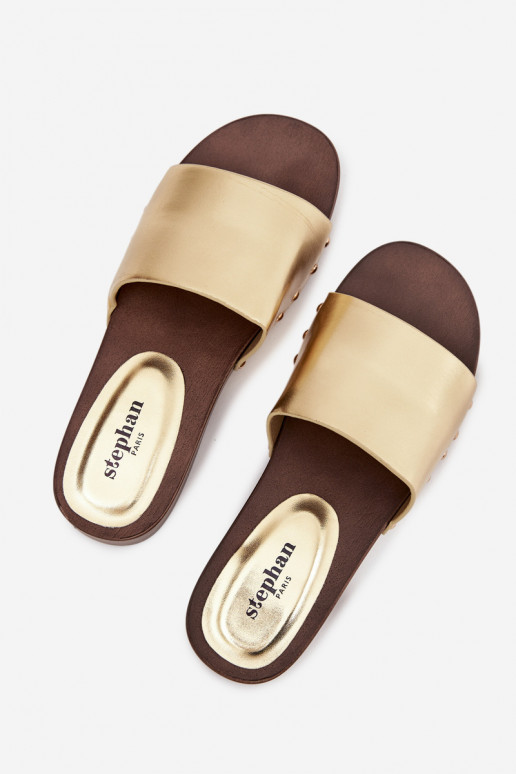 Women's Slides with Golden Clamps Terissa