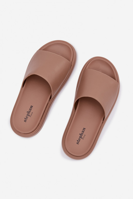 Women's Platform Slides Dark Beige Tanelisse