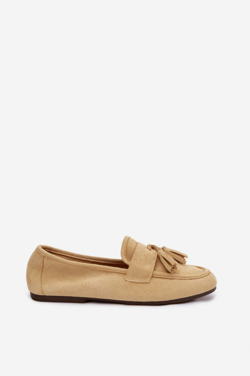 Women's Flat Loafers with Fringes Yellow Marilisse