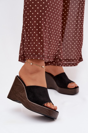 Women's Platform Flip Flops Black Ravelia 2