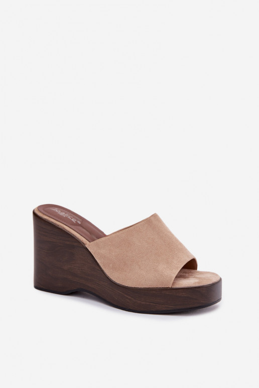Women's Wedge Sandals Beżowe Ravelia