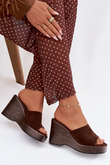 Women's Wedge Sandals Chocolate Ravelia