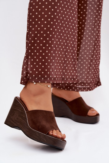 Women's Wedge Sandals Chocolate Ravelia 2