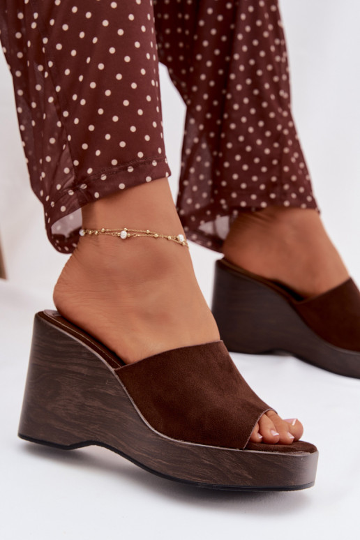 Women's Wedge Sandals Chocolate Ravelia