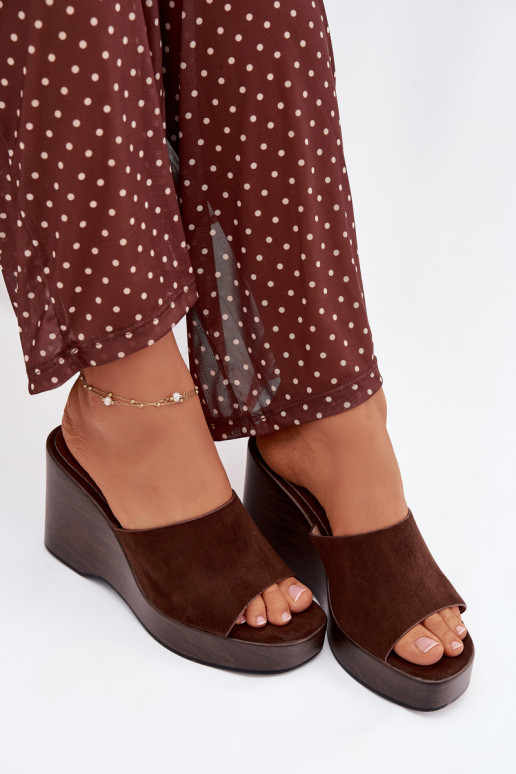 Women's Wedge Sandals Chocolate Ravelia
