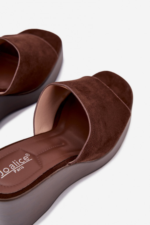 Women's Wedge Sandals Chocolate Ravelia