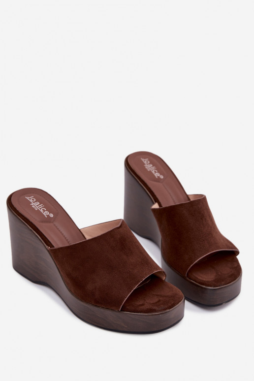 Women's Wedge Sandals Chocolate Ravelia