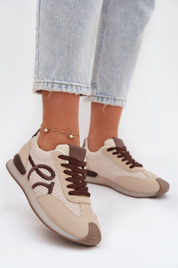 Tarlisse Women's Beige-Brown Sneakers