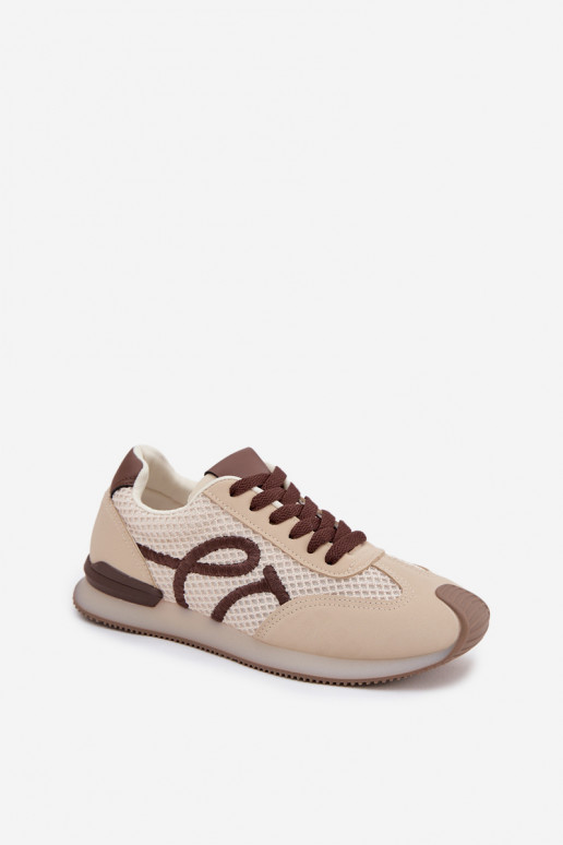 Tarlisse Women's Beige-Brown Sneakers