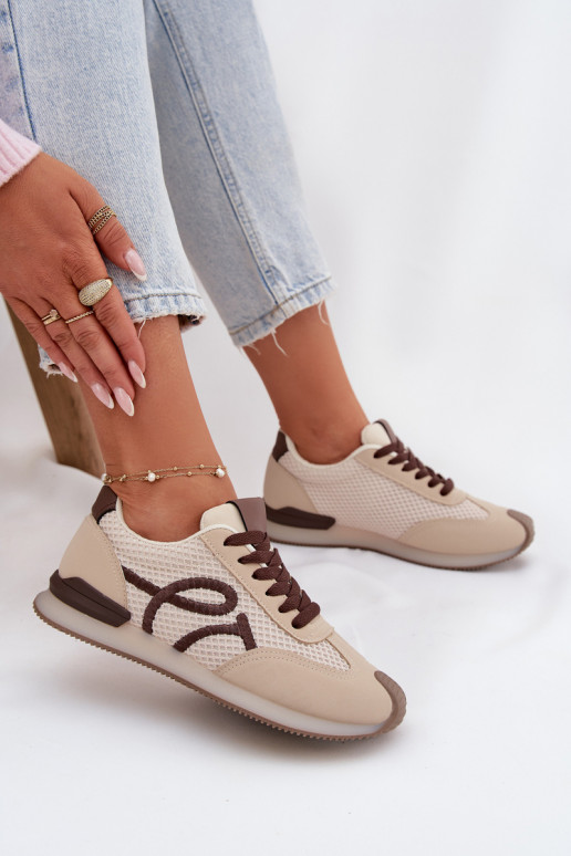 Tarlisse Women's Beige-Brown Sneakers
