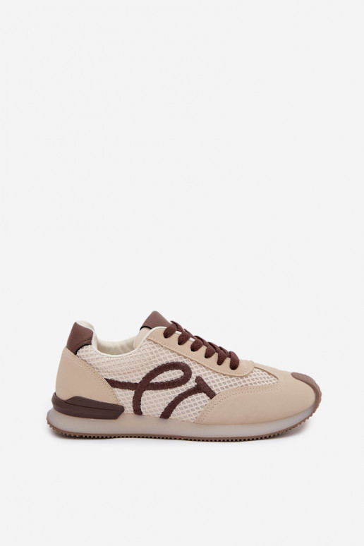 Tarlisse Women's Beige-Brown Sneakers
