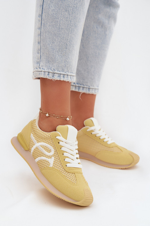 Sneakersy Buty Sportowe Damskie Żółte Tarlisse