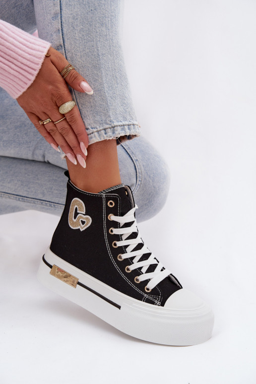 Women s Platform Sneakers Black Meloria