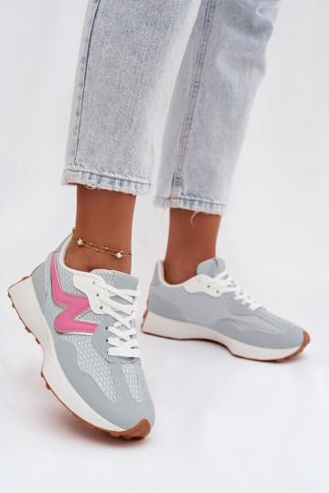 Buty Sportowe Damskie Na Platformie Niebieskie Janelora 2