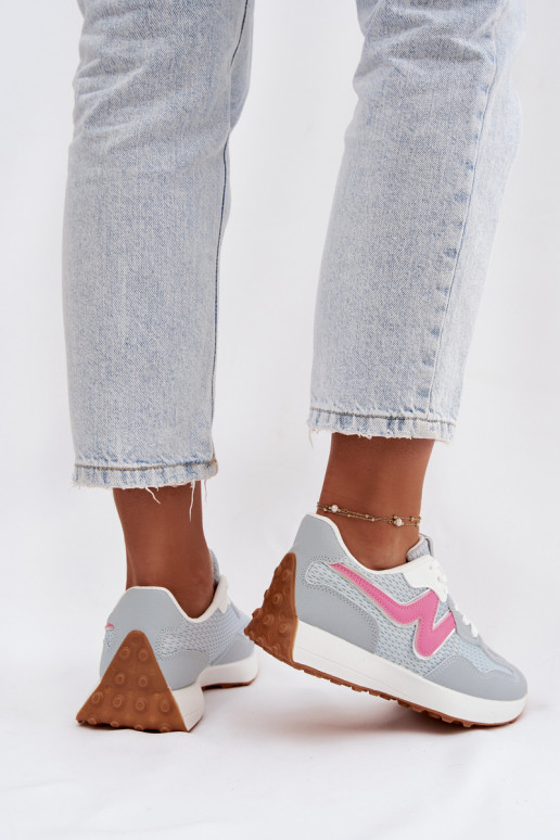 Buty Sportowe Damskie Na Platformie Niebieskie Janelora