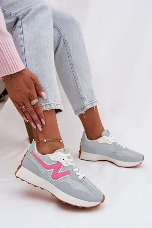 Buty Sportowe Damskie Na Platformie Niebieskie Janelora