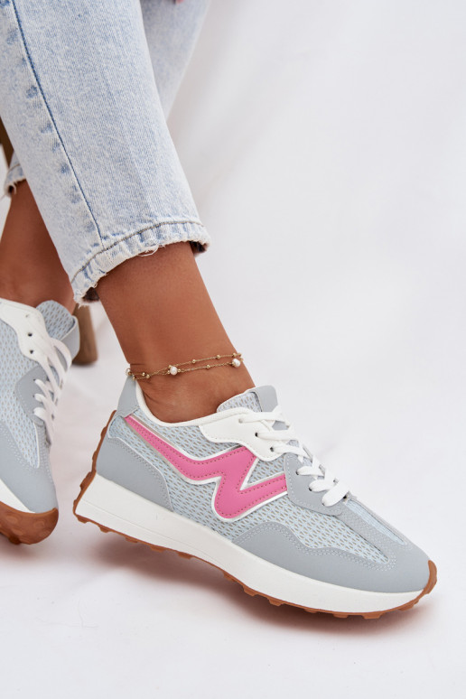 Women's Blue Platform Sneakers Janelora