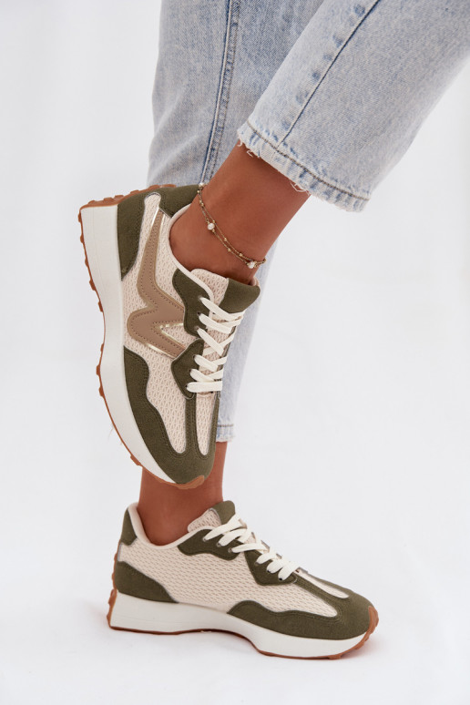 Women's Sports Shoes On Platform Green Janelora