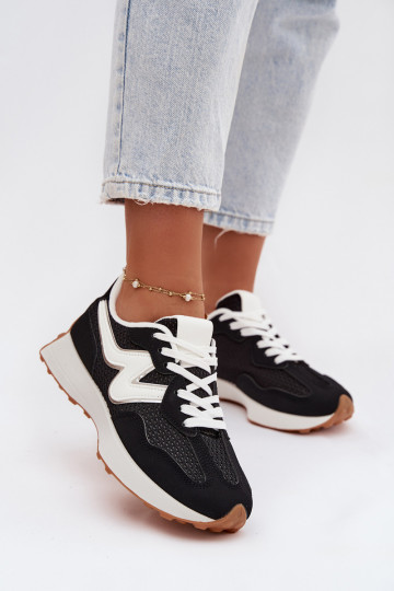 Women's Black Platform Sneakers Janelora 2