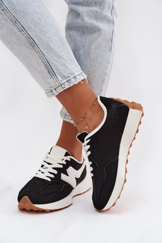 Women's Black Platform Sneakers Janelora