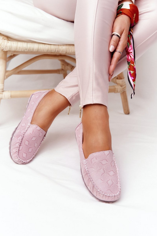 Women s Leather Loafers RIO FLORE Eco-Friendly Pink