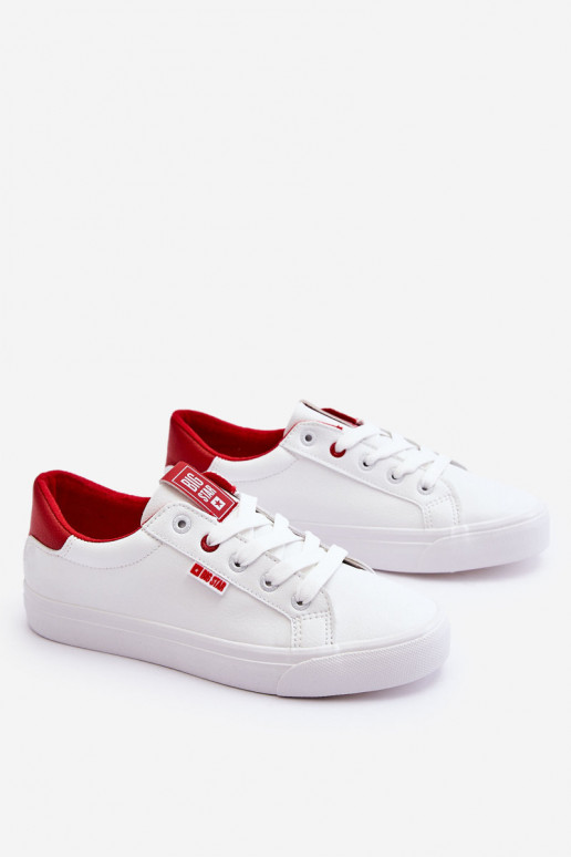Women's Leather Tennis Shoes Big Star EE274311 White Red