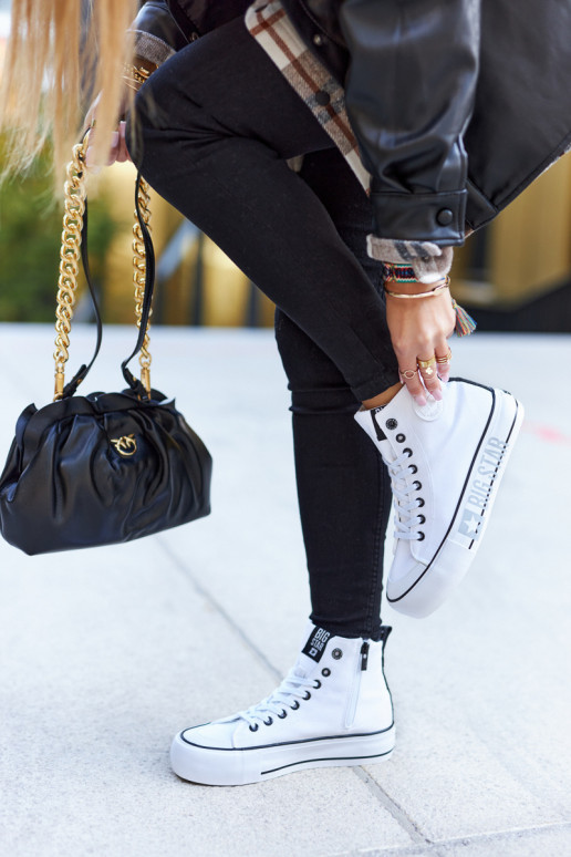 High Sneakers On A Platform Big Star II274014 White