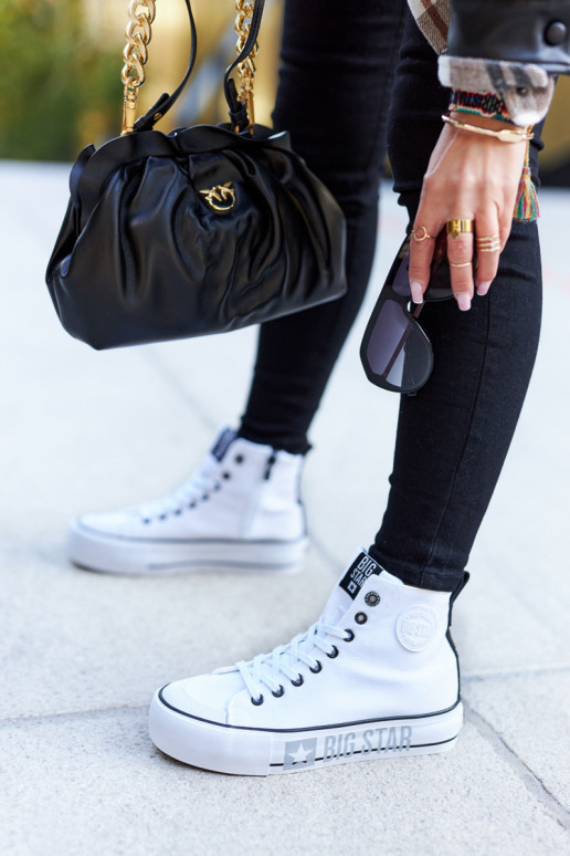 High Sneakers On A Platform Big Star II274014 White