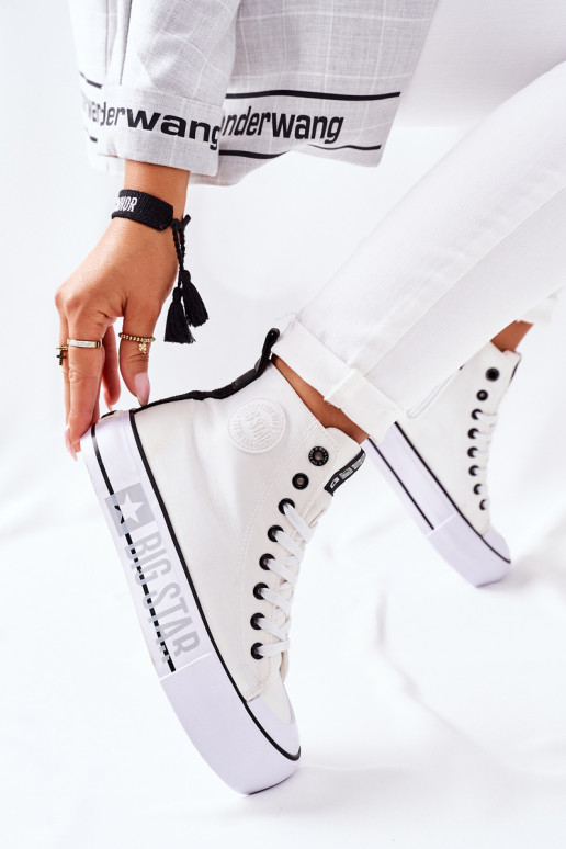 High Sneakers On A Platform Big Star II274014 White
