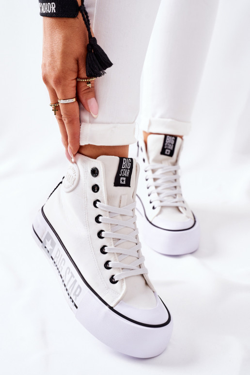 High Sneakers On A Platform Big Star II274014 White