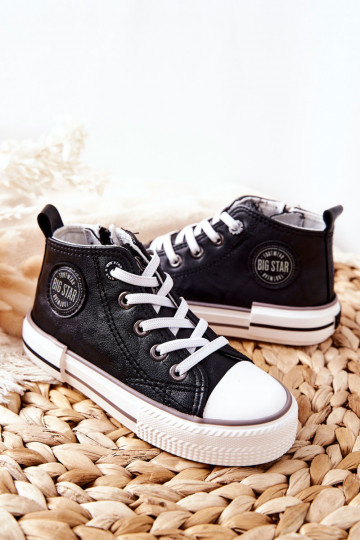 Dziecięce Wysokie Trampki BIG STAR II374003 Czarne 2