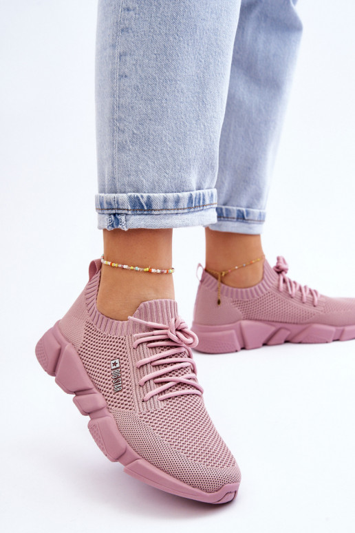 Women's Light Sneakers Memory Foam System Big Star JJ274266 Pink