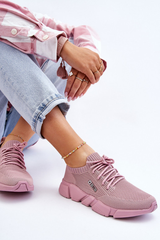 Women's Light Sneakers Memory Foam System Big Star JJ274266 Pink