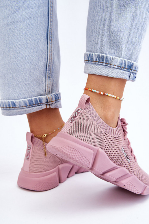 Women's Light Sneakers Memory Foam System Big Star JJ274266 Pink