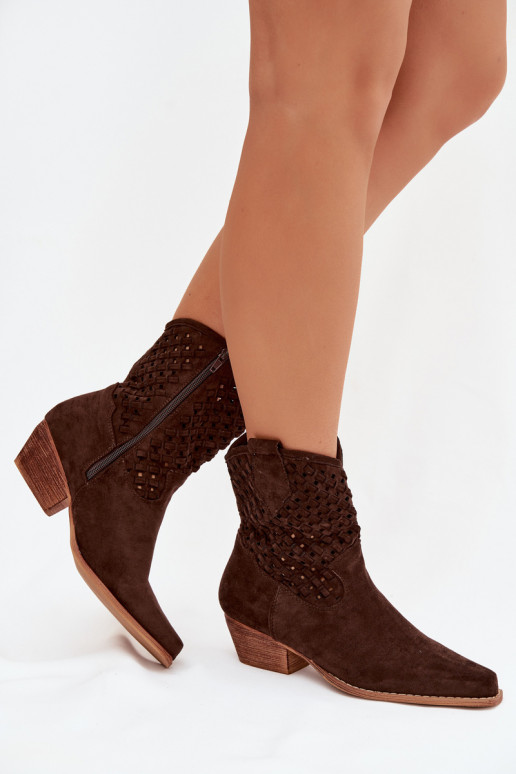 Women's Openwork Heeled Chocolate Ferissa