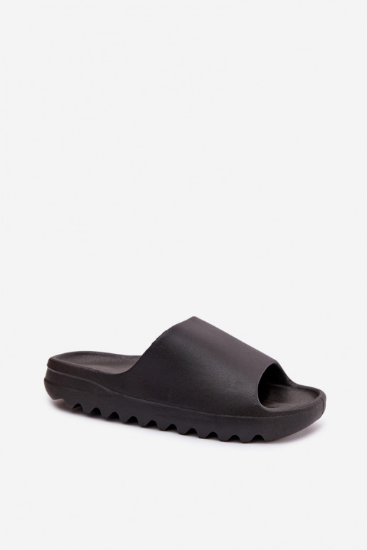 Women's Platform Slides Black Olyria
