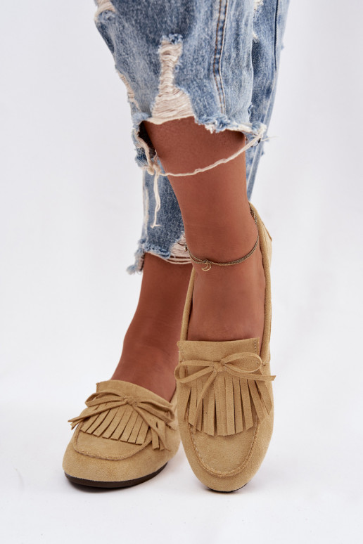 Women's Moccasins With Fringes Yellow Janelisse