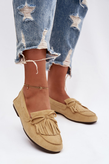 Women's Moccasins With Fringes Yellow Janelisse 2