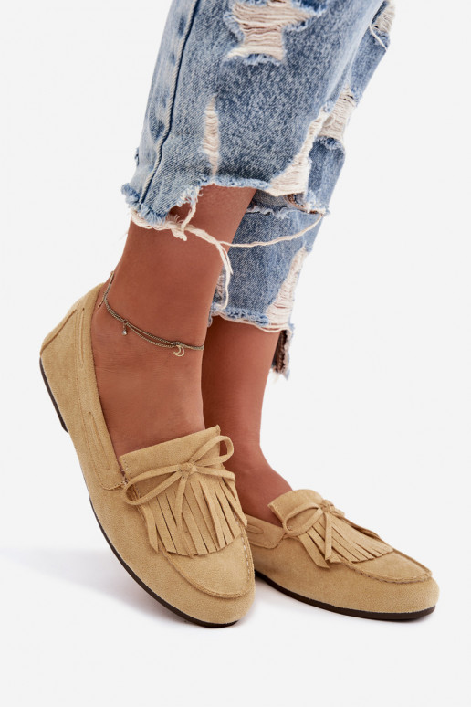 Women's Moccasins With Fringes Yellow Janelisse