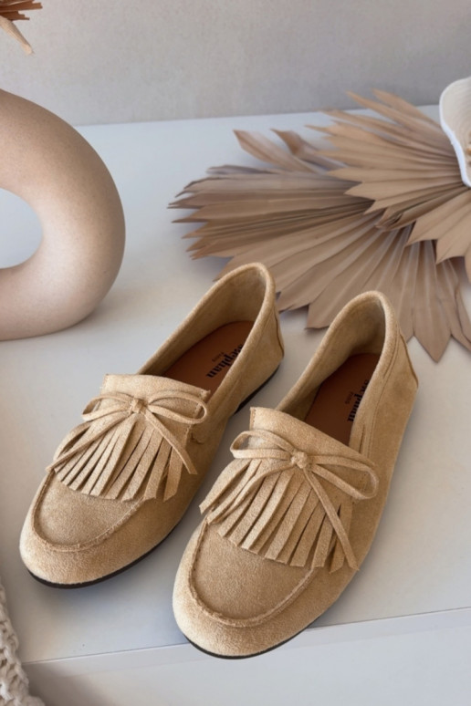 Women's Moccasins With Fringes Yellow Janelisse